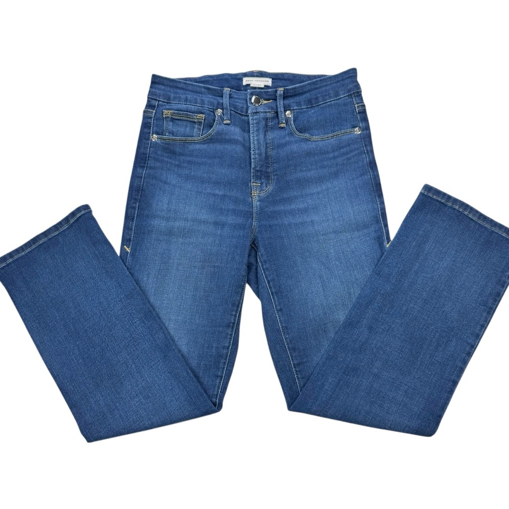 Good American Blue Straight Leg Jeans
